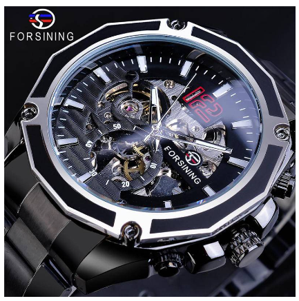 New Forsining Men watch Original Fashion Casual Style Automatic Mechanical Watch Waterproof stainless steel watch Hollow Mechanical Watch 3