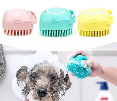 ED Shop Pet Bath Brush Baby NB Puppy Dog Cat Bathing Massage Brush Soft Safety Silicone Tools Comb