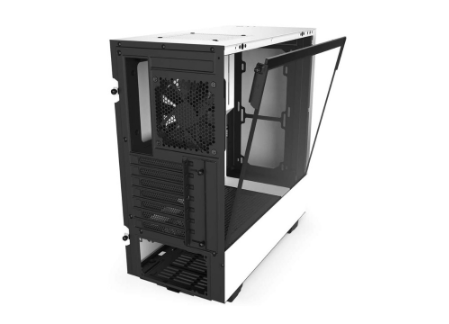 NZXT H510 Compact Mid-Tower Tempered Glass PC Case-White/Black (CA-H510B-W1)