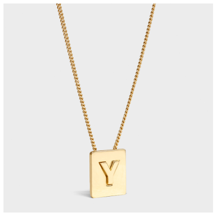 Lisa Same Style Letter Necklace Female Titanium Steel Does Not Fade Summer Girlfriends Simple Pendant Pearl Chain Korean Version Y