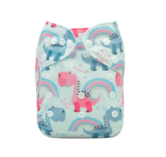 Alva Baby Cloth Diapers Washable Reusable Real Cloth Pocket Nappy Diaper Only No Insert For 3-15kg 6.6-33.1Ibs Baby And Newborn D37