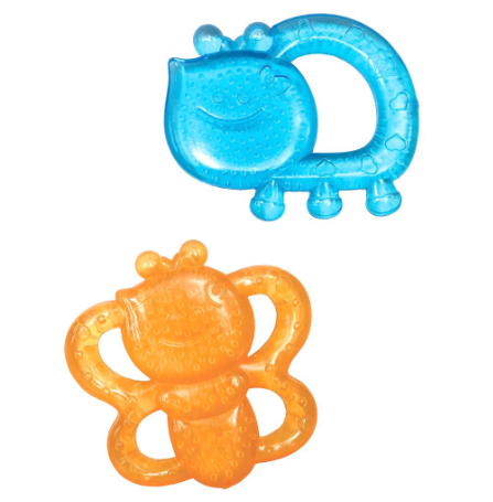 Infantino Garden Teething Pals™ 2-Pack (BPA-Free) Water-Filled, Refrigerator-Safe Cooling Teether