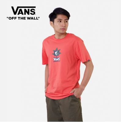 Vans Peace Of Mind Short Sleeves Orange Paprika Cotton T-Shirt For Men