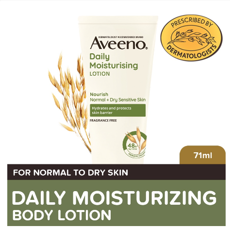 Aveeno Daily Moisturizing Body Lotion 71ml - Moisturizing Lotion for Normal to Dry/Sensitive Skin