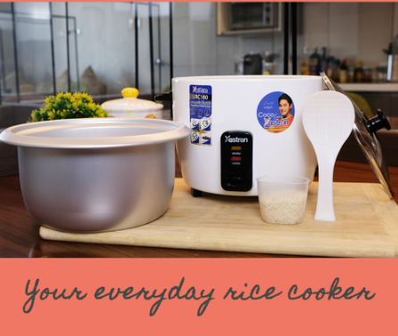 Astron URC-180 1.8L Drum Shape Rice Cooker (White) | 10 cups | 700W | 6-10 persons | free paddle