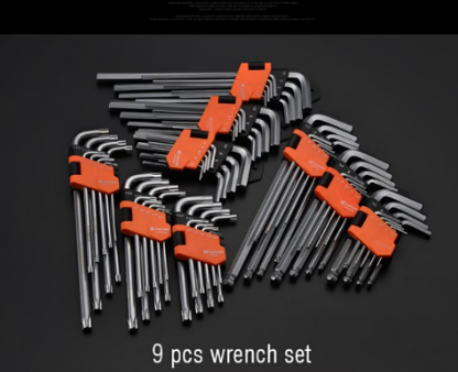 Harden 540603 9Pcs Medium Ball Key Wrench (Professional) Chrome Vanadium Short Hex Allen