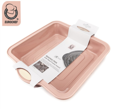 Eurochef Silicone Brownie Pan with Steel Frame Insert MT054 (inner size of pan 7.75" x 7.75" x 1.5"