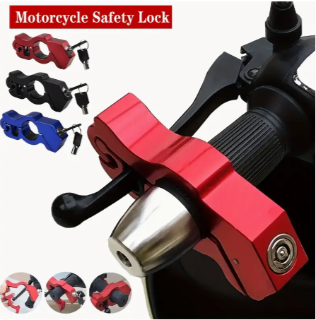 1PC Bike Motorcycle Lock - Heavy Duty Anti-Theft Grip Lock - Throttle And Handlebar Security - Lock Front Brake And Clutch For Bike/ Motorcycle Locks And ATVs