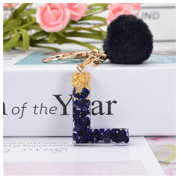 Lanfy Black Pompom Letter Keychain 26 Letter Initials Alphabet A To Z 26 Alphabet Keyring Cute A To Z 26 Black Pompom Resin Birthday Gifts L