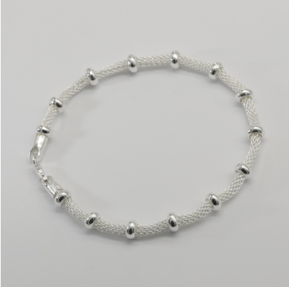 Silver WM056 Italy 925 Rope Men's Bracelet