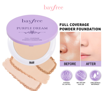Bayfree Full Coverage Smooth Matte Powder Foundation Superior Oil Control Long-Lasting Setting Powder 11G