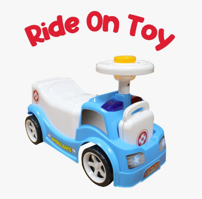 Kiddie Ride On toy Car Ambulance with Music and Back Rest Model - SDX20