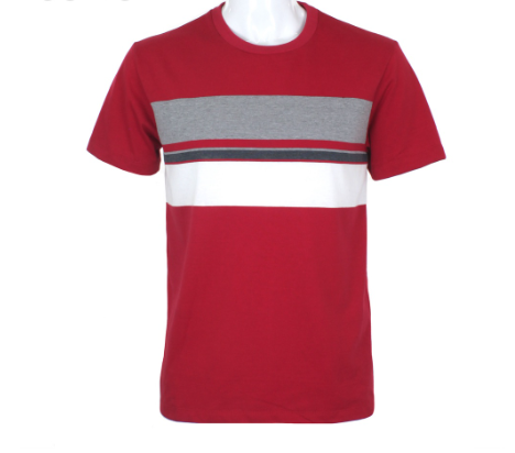 Cubic Men Round Neck Tees T-shirt Stripes Shirt Top Top for Men