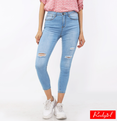 Red Girl Denim Long Pants Slim & Cropped Ladies RSLB21-0219