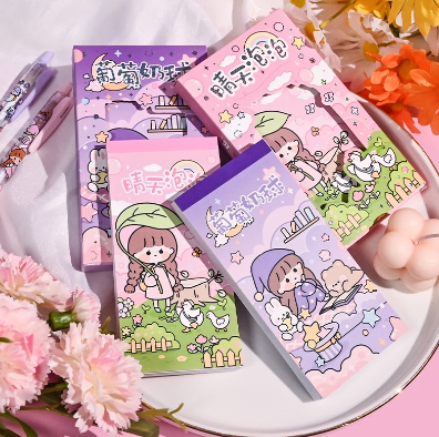 50 stickers book with carving knife cute girl hand account stickers decorative material magazine stickers sticker book