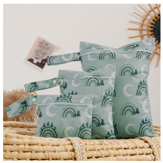 3Pcs Set Cloth Nappy Bags Wet Dry Bags Storage Organiser Waterproof Washable Reusable Large Bag For Diapers Nappy s10