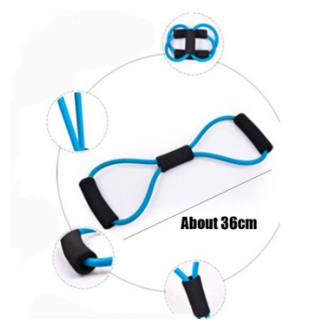 Fitness 8-shape Stretcher Suit Latex Resistance Belt Yoga Pull Film Body Beauty Pull Rope
