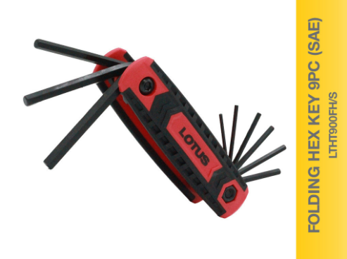Lotus Folding Hex Key 9PC (SAE) LTHT900FH/S - Hand Tools