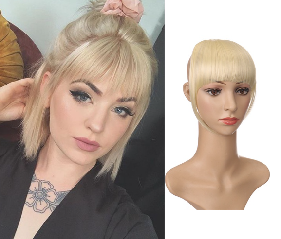 Short Synthetic Bangs Heat Resistant Hairpieces Hair Women Natural Short Fake Hair Bangs Hair Clips For Extensions Black