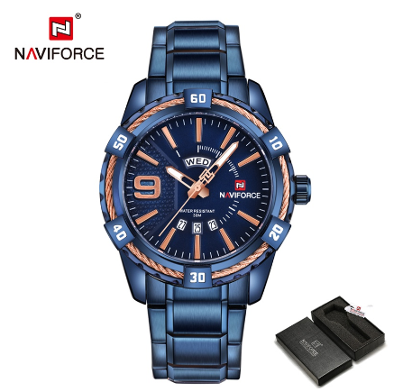 NAVIFORCE Watches Men's Brand Business Classic Original Fashion Stainless Steel Casual Analog Waterproof Men's Watch 05