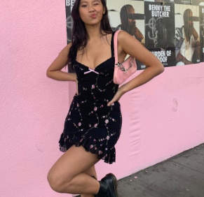 Summer Vacation Floral Print Mesh Patchwork Camis Dress