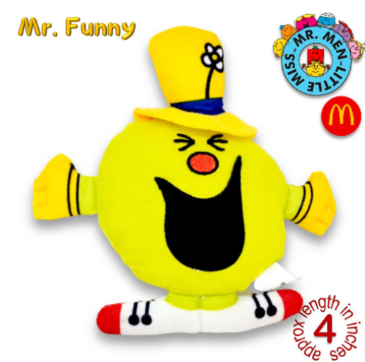 Mr Men Little Miss 2001 McDo Hanging Plushies Bag Charm Stuffed Toys M33