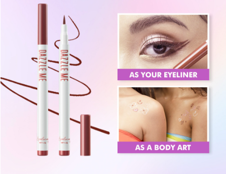 DAZZLE ME Color-Chic Liquid Eyeliner -Long Lasting Smudge Proof Sweat Proof Water Proof Eyeliner Pen