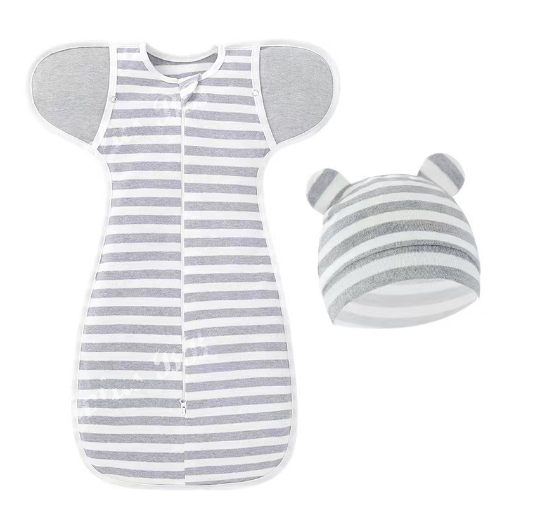 Muslim Swaddle Blanket Hat Set Swaddle Bedding Wrap Blanket Baby Swaddling Newborn Baby Swaddle D8