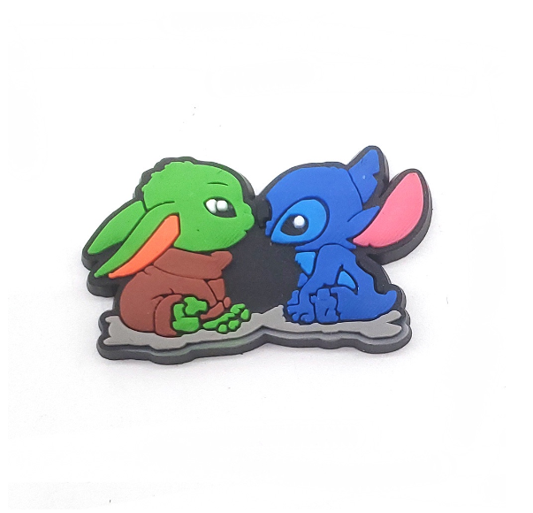 Cartoon Baby Yoda Croc Jibbitz Alien Croc Jibbits Robot Shoe Charms Pin Star Wars Jibits Crocks for Women Shoes Accessories Decoration 04