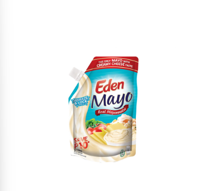 Eden Mayo Pouch - Real Mayonnaise with Cream Cheese Flavor 220ml Rich, Creamy, Savory Spread