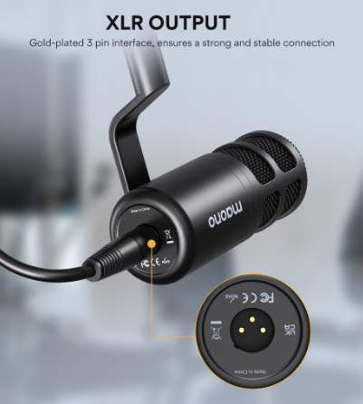Maono PD100 Professional Podcast Dynamic Microphone Podcast Mic Dynamic Mic XLR Mic for Live Streaming,Podcasting,Recording,Audio