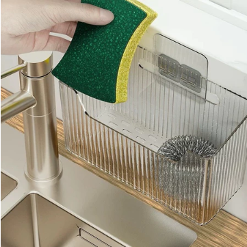Kitchen Sponge Holder Sink Organizer Rack No punching required Holder Hanging Drain Rack
