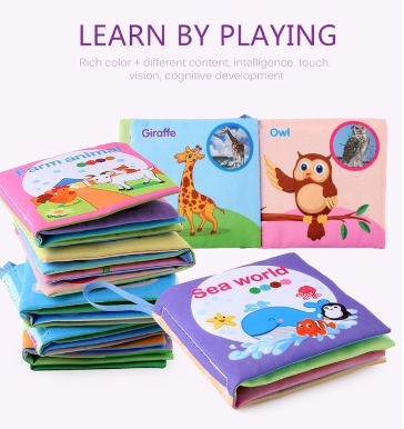 Infant Baby Soft Cloth Book Rustle Sound Kid's Early Education Books