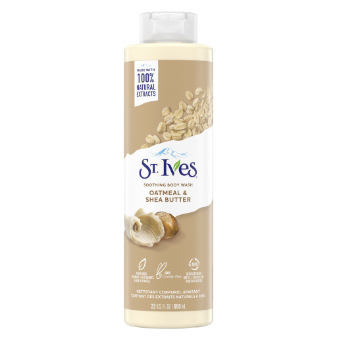 ST. IVES Oatmeal & Shea Butter Soothing Body Wash Made with 100% Natural Exfoliants 22OZ