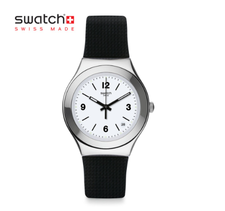 Swatch Irony Big Line Out YGS475 Black Rubber Strap Watch
