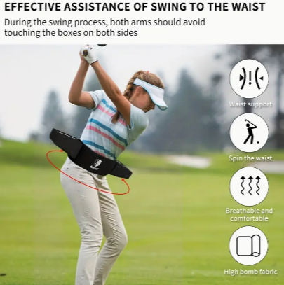 Golf Swing Trainer Waist Turning Aid, Anti Deformation Posture Correction Band, Golf Swing Practicing Waist Band