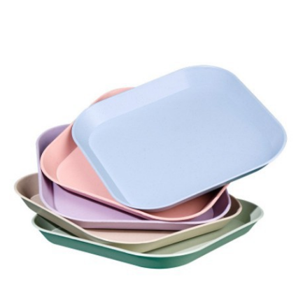 KX 1pc Creative Square Plastic Tableware Saucer Plate
