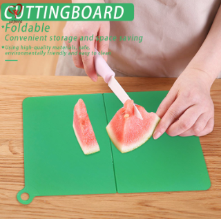 Plastic Chopping Board Folding Cutting Board Portable Camping Cooking Mat Non-slip Green