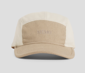 Memo Color Blocked 5 Panel Baseball Cap For Women (Natural Cream)