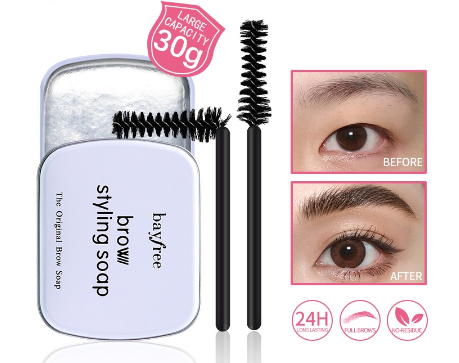 Bayfree Makeup Set 4PCS Liquid Eyeliner + Mascara Eyebrow Pencil Soap Kit Waterproof Long Lasting Vegan Eye