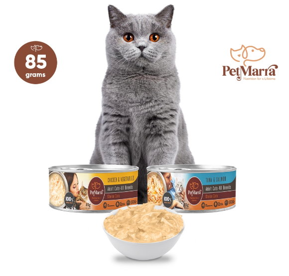PetMarra Choice Cuts Adult Cat Wet Food Can Tuna and Salmon / Chicken and Vegetable 85g Collection