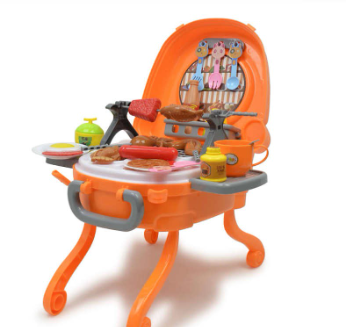 40Pcs Barbecue Grill BBQ Pretend Play Toy Kitchen Play Food Set for Kids