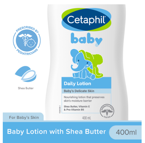 Cetaphil Baby Daily Lotion 400ml (Gentle And Hydrating With Shea Butter Sunflower Seed Oil)
