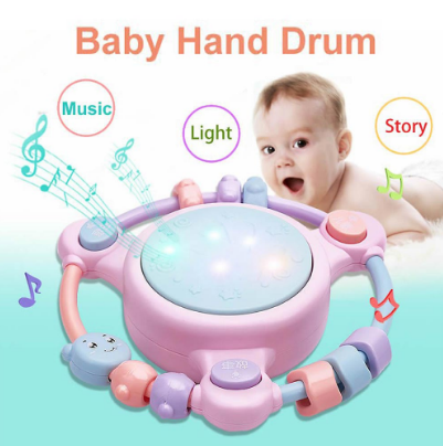 Baby Hand Drum Toys Newborn Educational Early Learning Music Rattles Toys 0-12 Months