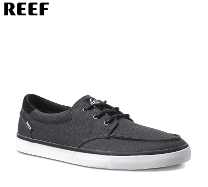 Reef Reef Deckhand 3 Black White Mens Shoes