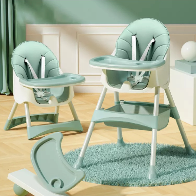 Baby Highchair with Compartment Booster Toddler High Chair