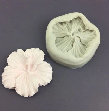 Fondant Molds Chocolate Moulds Bakeware Creative Baking Gadgets Cake Baking Decoration Hibiscus Shaped Silicone Material