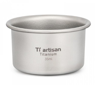 Rustproof Titanium Tea Cup Coffee Mug for Hiking Camping Whiskey Wine 35ML