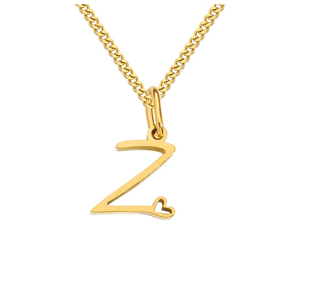 Cursive Initial Necklaces for Women Girls,14K Gold Filled Personalized Monogram Name Letter Necklace Jewelry Gifts Z