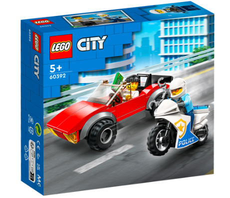 Lego 60392 City Police Bike Car Chase 59 pcs Building Blocks